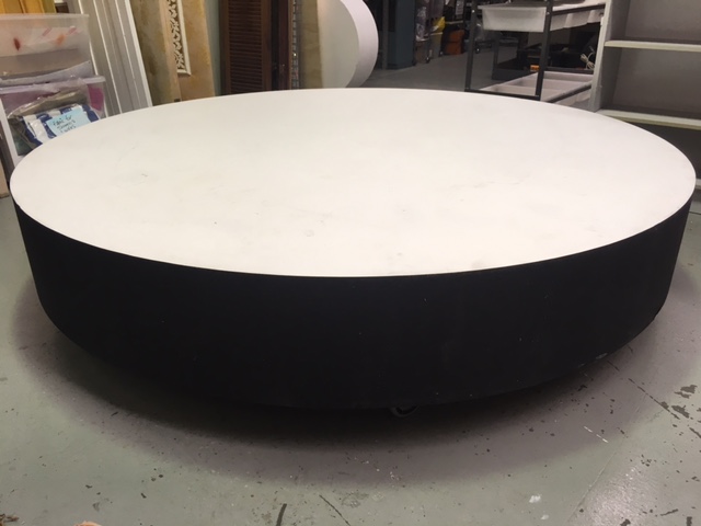 PLINTH, Large Round Stage Piece on Wheels - 2m Dia x 42cm H